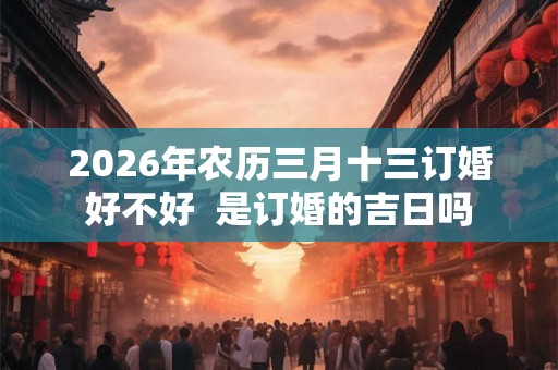 2026年农历三月十三订婚好不好 是订婚的吉日吗 2026年农历三月十三订婚好不好 是订婚的吉日吗