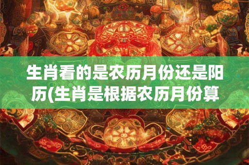 生肖看的是农历月份还是阳历(生肖是根据农历月份算还是阳历月份算？)
