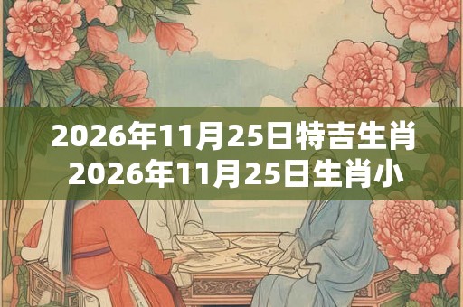 2026年11月25日特吉生肖 2026年11月25日生肖小运播报