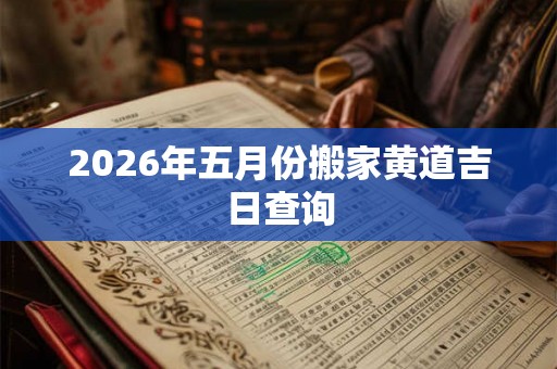 2026年五月份搬家黄道吉日查询