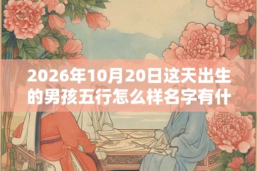 2026年10月20日这天出生的男孩五行怎么样名字有什么100分推荐