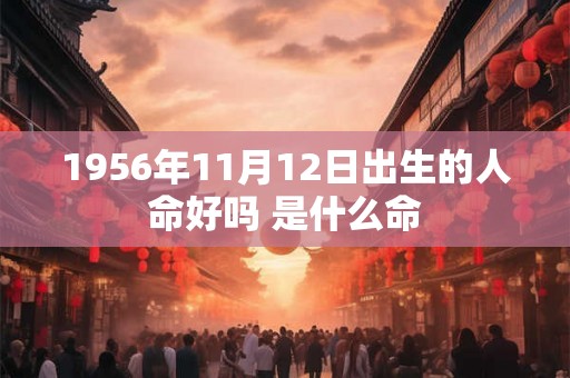 1956年11月12日出生的人命好吗 是什么命