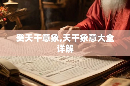 癸天干意象,天干象意大全详解