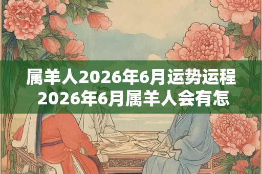 属羊人2026年6月运势运程 2026年6月属羊人会有怎样的运势和运程