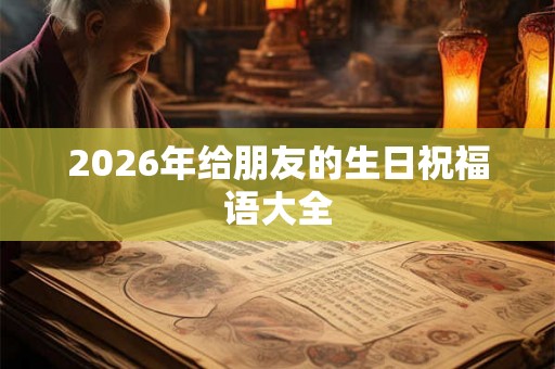 2026年给朋友的生日祝福语大全