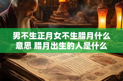 男不生正月女不生腊月什么意思 腊月出生的人是什么命
