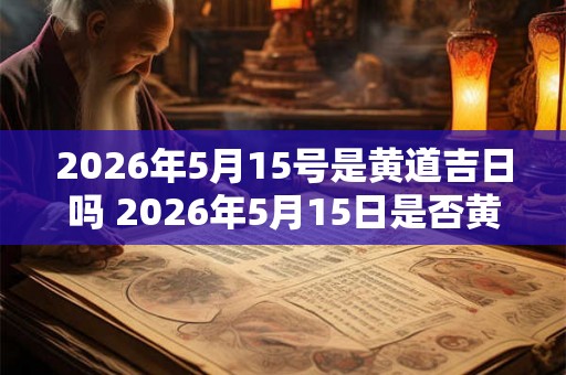 2026年5月15号是黄道吉日吗 2026年5月15日是否黄道吉日 2026年5月15号是黄道吉日吗 2026年5月15日是否黄道吉日