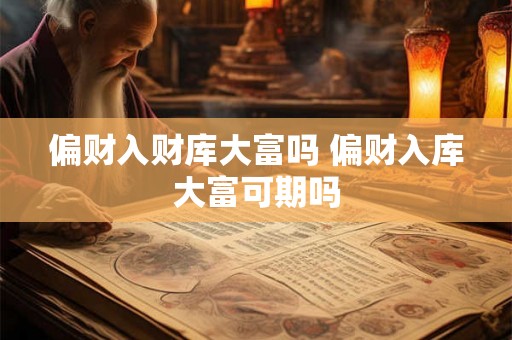 偏财入财库大富吗 偏财入库大富可期吗