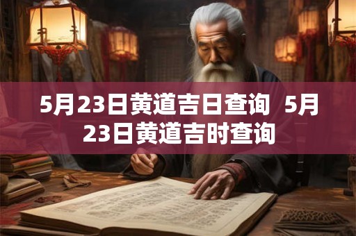 5月23日黄道吉日查询  5月23日黄道吉时查询