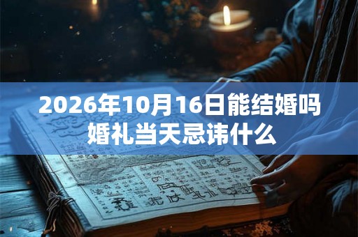 2026年10月16日能结婚吗 婚礼当天忌讳什么 2026年10月16日能结婚吗 婚礼当天忌讳什么