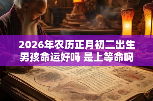2026年农历正月初二出生男孩命运好吗 是上等命吗