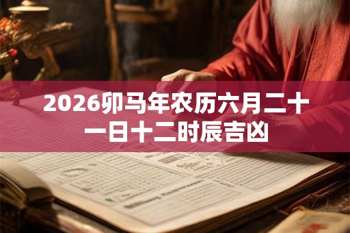 2026卯马年农历六月二十一日十二时辰吉凶 2026卯马年农历六月二十一日十二时辰吉凶