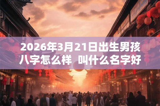 2026年3月21日出生男孩八字怎么样  叫什么名字好听有内涵