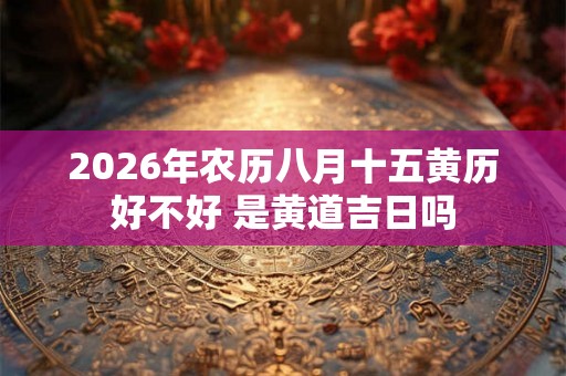 2026年农历八月十五黄历好不好 是黄道吉日吗