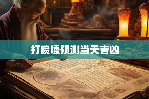 打喷嚏预测当天吉凶