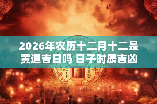 2026年农历十二月十二是黄道吉日吗 日子时辰吉凶 2026年农历十二月十二是黄道吉日吗 日子时辰吉凶
