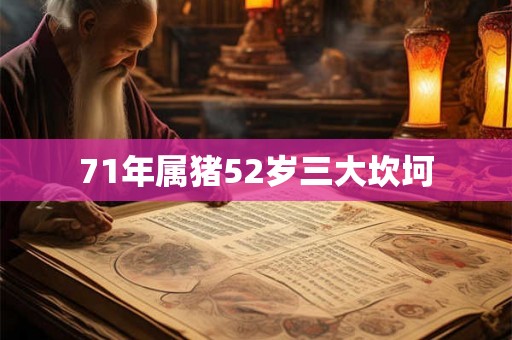 71年属猪52岁三大坎坷
