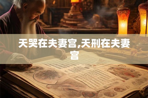 天哭在夫妻宫,天刑在夫妻宫