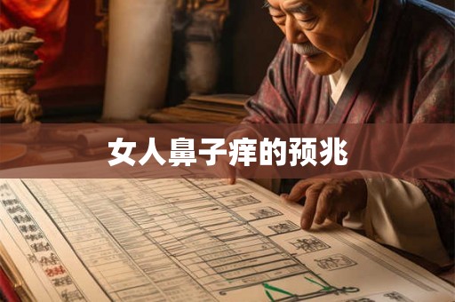 女人鼻子痒的预兆
