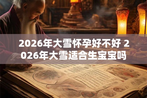 2026年大雪怀孕好不好 2026年大雪适合生宝宝吗