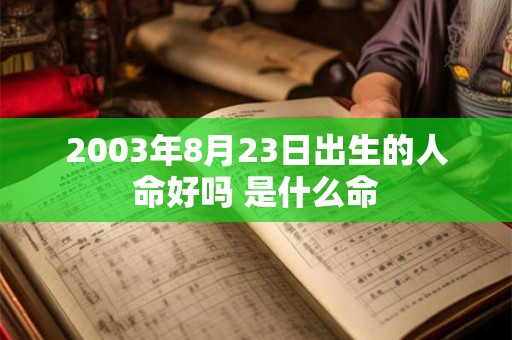 2003年8月23日出生的人命好吗 是什么命