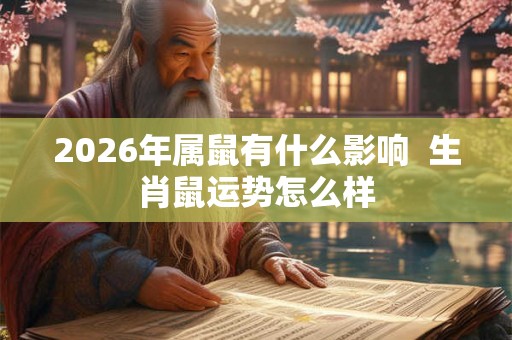 2026年属鼠有什么影响 生肖鼠运势怎么样 2026年属鼠有什么影响 生肖鼠运势怎么样