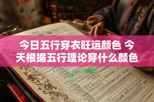 今日五行穿衣旺运颜色 今天根据五行理论穿什么颜色的衣服能够招来旺运之助呢