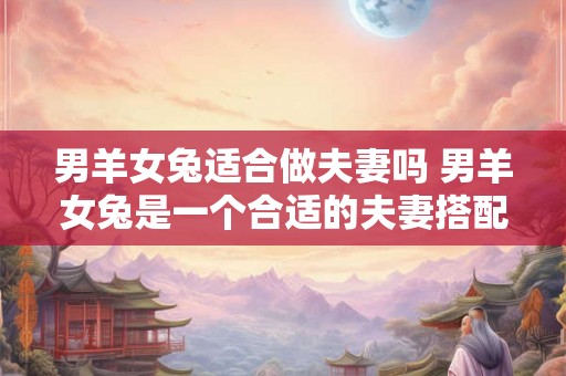男羊女兔适合做夫妻吗 男羊女兔是一个合适的夫妻搭配吗