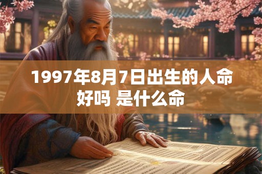 1997年8月7日出生的人命好吗 是什么命