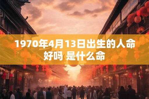 1970年4月13日出生的人命好吗 是什么命
