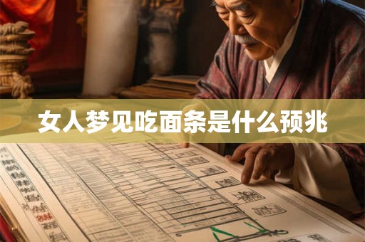 女人梦见吃面条是什么预兆