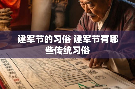 建军节的习俗 建军节有哪些传统习俗