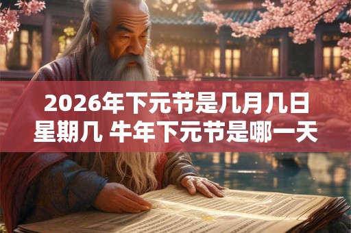 2026年下元节是几月几日星期几 牛年下元节是哪一天