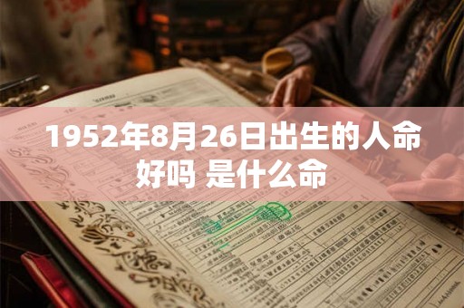 1952年8月26日出生的人命好吗 是什么命