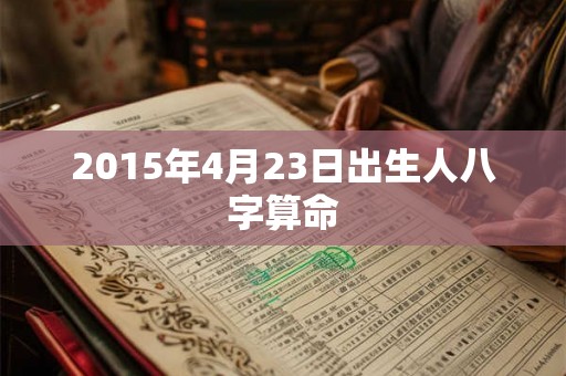 2015年4月23日出生人八字算命 2015年4月23日出生人八字算命