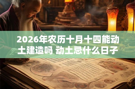 2026年农历十月十四能动土建造吗 动土忌什么日子 2026年农历十月十四能动土建造吗 动土忌什么日子