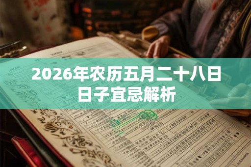 2026年农历五月二十八日日子宜忌解析