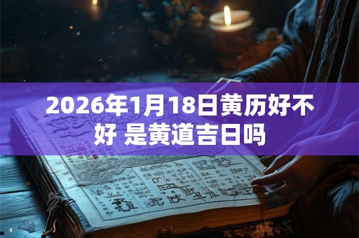 2026年1月18日黄历好不好 是黄道吉日吗 2026年1月18日黄历好不好 是黄道吉日吗