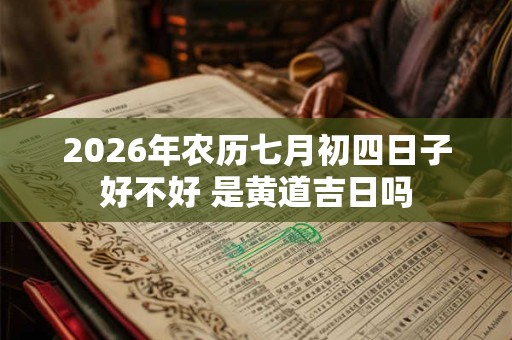 2026年农历七月初四日子好不好 是黄道吉日吗