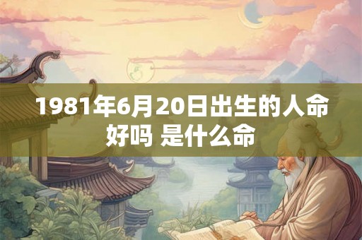 1981年6月20日出生的人命好吗 是什么命