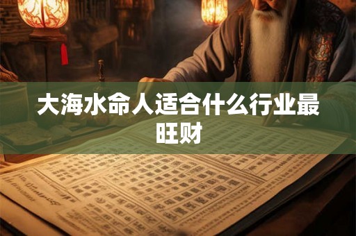 大海水命人适合什么行业最旺财