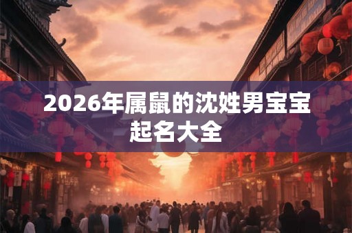 2026年属鼠的沈姓男宝宝起名大全