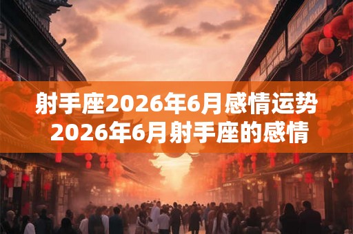 射手座2026年6月感情运势 2026年6月射手座的感情运势如何 射手座2026年6月感情运势 2026年6月射手座的感情运势如何