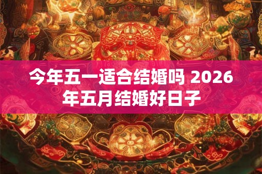今年五一适合结婚吗 2026年五月结婚好日子 今年五一适合结婚吗 2026年五月结婚好日子