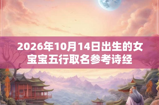 2026年10月14日出生的女宝宝五行取名参考诗经