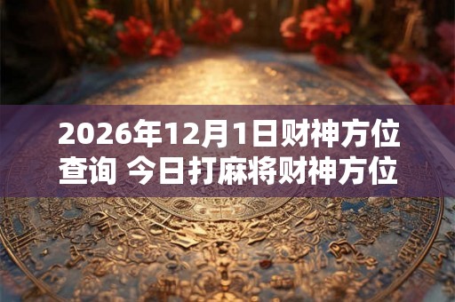 2026年12月1日财神方位查询 今日打麻将财神方位一览表