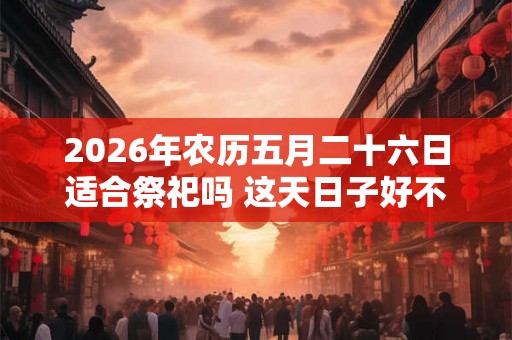 2026年农历五月二十六日适合祭祀吗 这天日子好不好