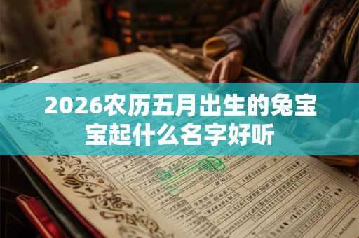 2026农历五月出生的兔宝宝起什么名字好听