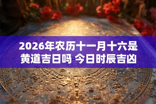 2026年农历十一月十六是黄道吉日吗 今日时辰吉凶