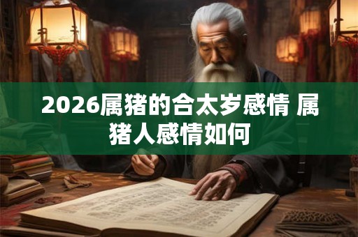 2026属猪的合太岁感情 属猪人感情如何